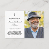 写真葬儀付きメモリアルカード 名刺 (正面)