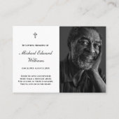 写真葬儀付きメモリアルカード 名刺 (正面)