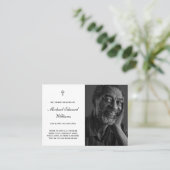 写真葬儀付きメモリアルカード 名刺 (スタンド正面)