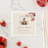 写真葬儀記念ウォーターカラーポピーズナプキンズ スタンダードカクテルナプキン (インサイチュ)