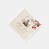 写真葬儀記念ウォーターカラーポピーズナプキンズ スタンダードカクテルナプキン (角)