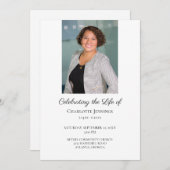 写真葬儀記念シンプル奉仕順プロ プログラム (正面/裏面)