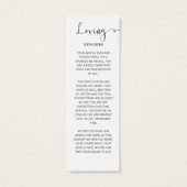 写真葬儀記念ブックマークカード (裏面)