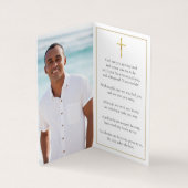 写真葬儀記念折りたたみ祈りの言葉カード2 名刺 (内部)