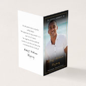 写真葬儀記念折りたたみ祈りの言葉カード2 名刺 (外部)
