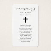 写真葬儀記念祈りの言葉カード (裏面)