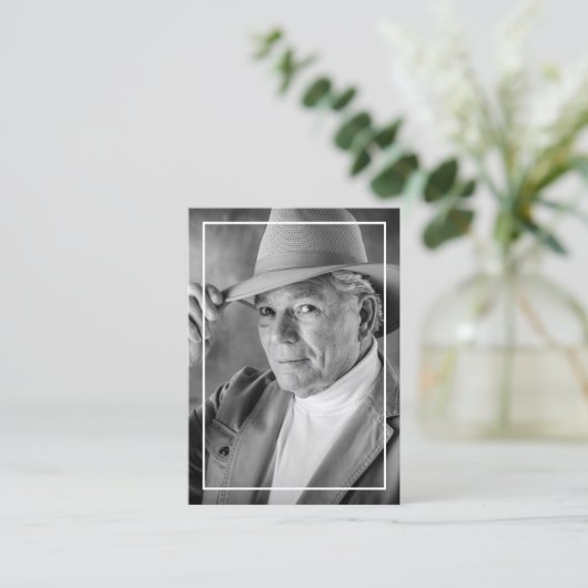 写真葬儀記念祈りの言葉カード コーリングカード (スタンド正面)