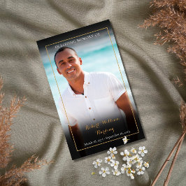 写真葬儀記念祈りの言葉カード 名刺