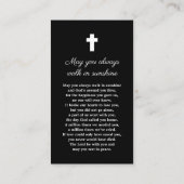 写真葬儀記念祈りの言葉カード 名刺 (裏面)