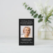 写真葬儀記念祈りの言葉カード 名刺 (スタンド正面)