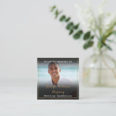 写真葬儀記念祈りの言葉詩カード スクエア名刺 (スタンド正面)
