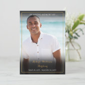 写真葬儀記念祈りの言葉 サンキューカード (スタンド正面)