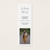 写真葬儀記念詩ブックマークカード (正面)