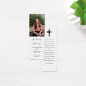 写真葬儀記念詩ブックマークカード (デスク)