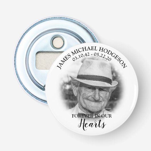 写真葬儀記念 栓抜き (正面)