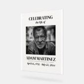 写真葬式お祝い・オブ・ライフ アクリルサイン (傾斜)