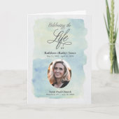 写真葬式の法要 招待状 (正面)