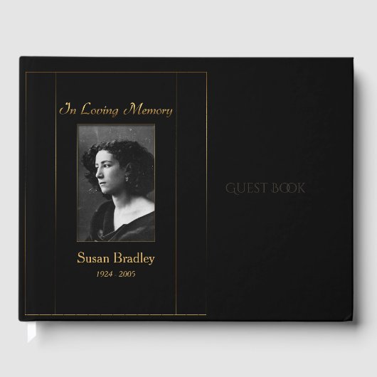 写真葬式ゲストブック(金ゴールド配管付) ゲストブック (正面)