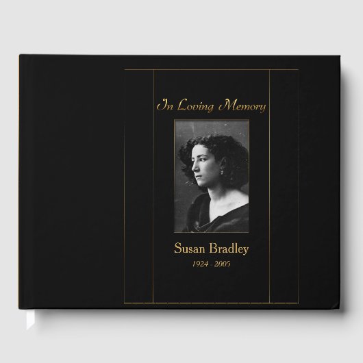 写真葬式ゲストブック(金ゴールド配管2) ゲストブック (正面)