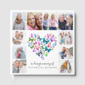 写真蝶12x12メモリアル葬儀 ゲストブック (正面)