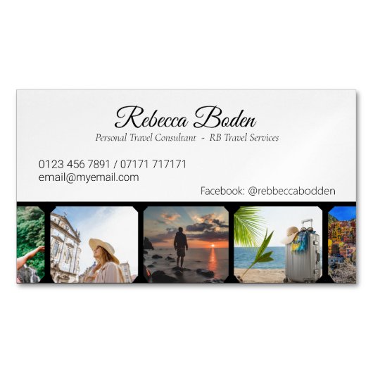 写真表示工芸品、製品または旅行 マグネット名刺 (正面)