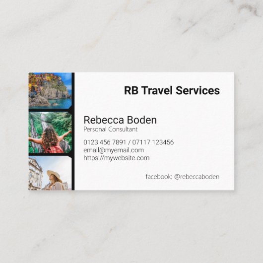 写真表示工芸品、製品または旅行 名刺 (裏面)