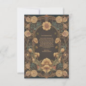 写真装飾フローラ結婚アールヌーボー サンキューカード (裏面)