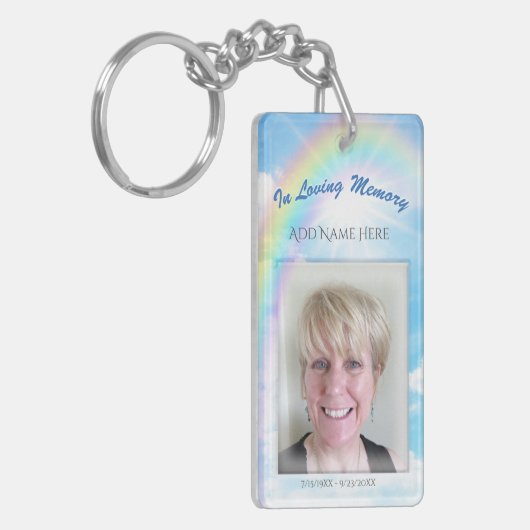 写真記パーソナライズされた念 キーホルダー (正面左)