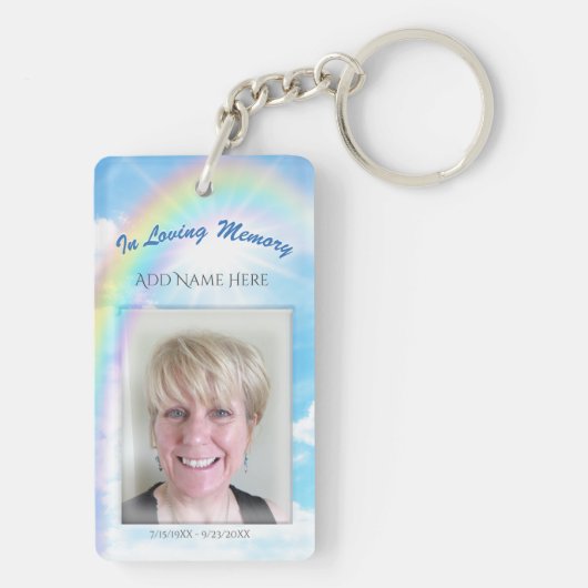 写真記パーソナライズされた念 キーホルダー (裏面)