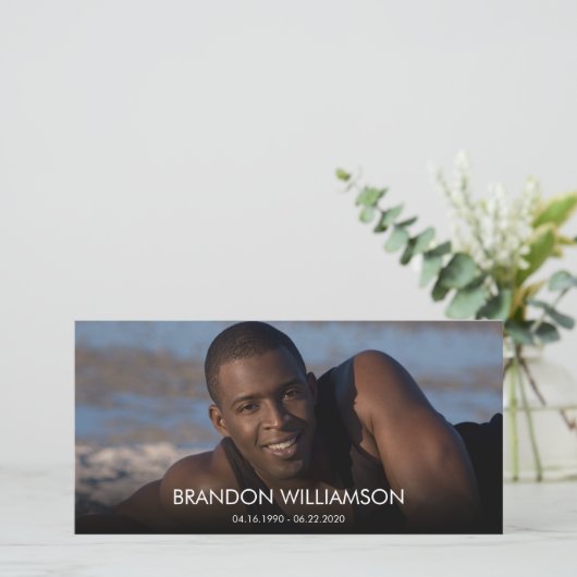 写真記念お葬式ありがとう サンキューカード (スタンド正面)