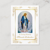 写真記念エレガントカトリック祈りの言葉カード プレイスカード (正面)