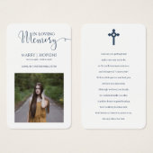 写真記念祈りの言葉カード (正面&裏面)