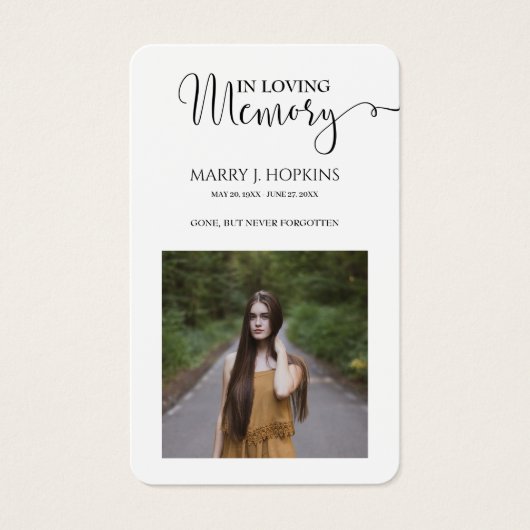 写真記念祈りの言葉カード (正面)