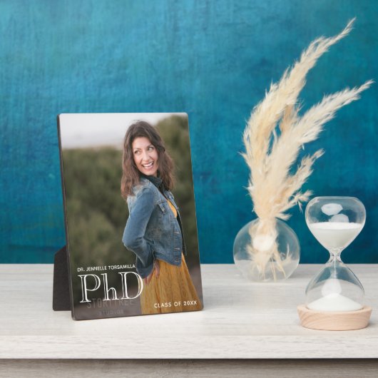 写真記念PhD卒業 フォトプラーク (側面)