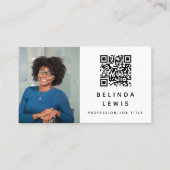 写真訪問通話カードQRコード名刺 名刺 (正面)