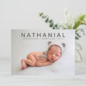 写真誕生のお知らせの名前について サンキューカード (スタンド正面)