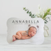 写真誕生のお知らせの名前について サンキューカード (スタンド正面)