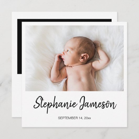 写真誕生のお知らせ2 招待状 (正面/裏面)