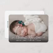 写真誕生のお知らせ サンキューカード (正面/裏面)