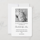 写真誕生のお知らせ サンキューカード (裏面)