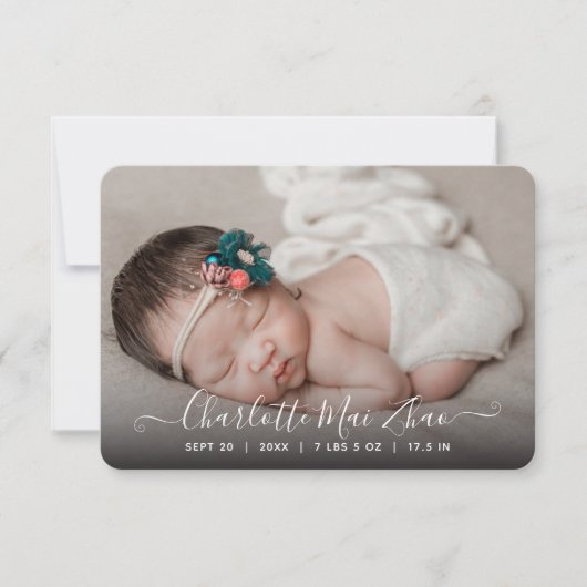 写真誕生のお知らせ サンキューカード (正面)