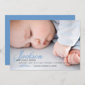 写真誕生のお知らせ | 写真の名前 案内状 (正面/裏面)