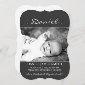 写真誕生のお知らせ | 名前 案内状 (正面/裏面)