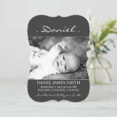 写真誕生のお知らせ | 名前 案内状 (スタンド正面)