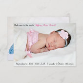 写真誕生のお知らせ 案内状 (正面/裏面)