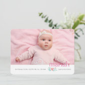 写真誕生のお知らせ 案内状 (スタンド正面)