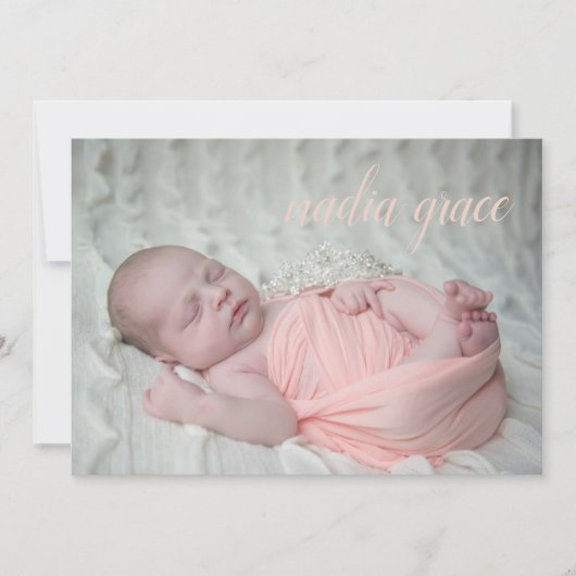 写真誕生のお知らせ 案内状 (正面)