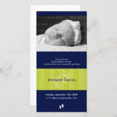 写真誕生のお知らせ::足12P 案内状 (正面/裏面)