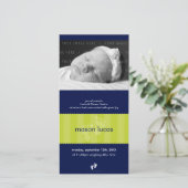 写真誕生のお知らせ::足12P 案内状 (スタンド正面)