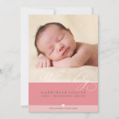 写真誕生のお知らせ:: lovely type 1 案内状 (正面)